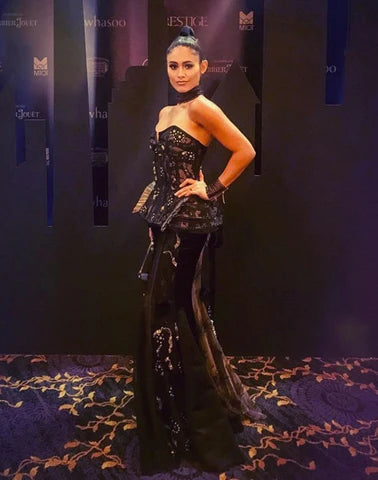 TUNKU ELANA KHYRA WEARING MELINDA LOOI COUTURE FOR PRESTIGE BALL KUALA LUMPUR EVENT.
