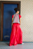 BOXY MANDARIN CROP TOP - RED