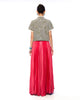 SATIN PLEATED TROUSERS - PINK