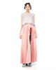 ORGANDY SUNRAY PLEATED LONG SKIRT - PEACH