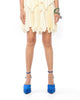 SATIN PLEATED SHORTS - IVORY
