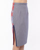 BATIK FITTED PENCIL SKIRT WITH SIDE SLIT - RED