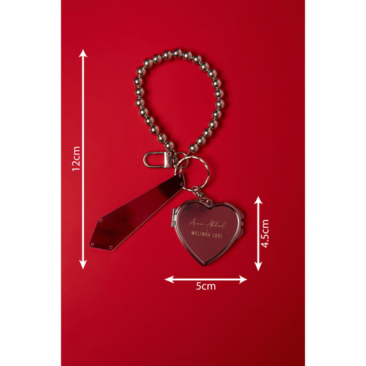 CERMIN CINTA  ACRYLIC KEY  OR BAG CHARM