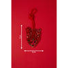BROKEN HEART EMBROIDERED PHONE/KEY CHARM/BROOCH