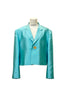 CROPPED JACKET - TURQUOISE