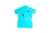 FULL LENGTH POLO T WITH PATCHES - TURQUOISE