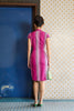 CLASSIC CHEONGSAM - PINK STRIPED - FUCHSIA