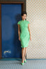 CLASSIC CHEONGSAM - GREEN CHECKERED - APPLE GREEN