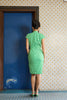 CLASSIC CHEONGSAM - GREEN CHECKERED - APPLE GREEN