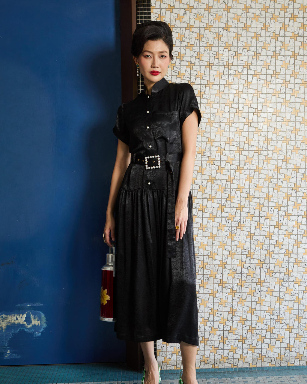 GATHERED DROP WAIST DRESS - BLACK Melinda Looi - Official Website GATHERED DROP WAIST DRESS - BLACK Melinda Looi - Official Website