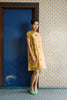 A-LINE CHEONGSAM - YELLOW CHECKERED - MUSTARD