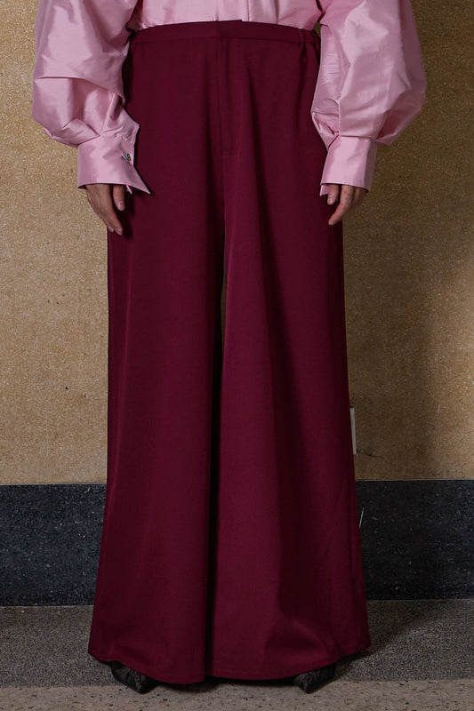PALAZZO PANTS - MAROON