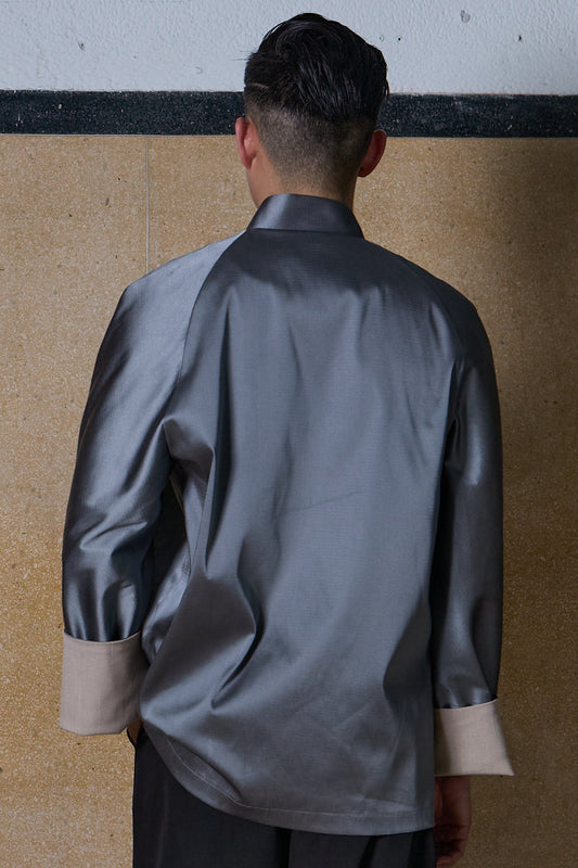 CLASSIC MANDARIN JACKET - GREY