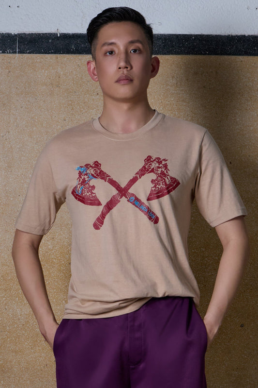 AXE GANG TSHIRT - BEIGE