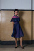 FLARED CHEONGSAM - NAVY BLUE
