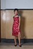 BIAS COWL NECKLINE CHEONGSAM - RED