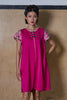 COLLARLESS A-LINE DRESS - PINK