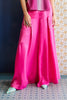 PLEATED PALAZZO PANTS - FUCHSIA