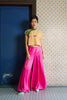 PLEATED PALAZZO PANTS - FUCHSIA