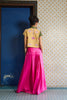 PLEATED PALAZZO PANTS - FUCHSIA