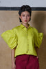 BOW SLEEVE SHIRT - LEMON YELLOW