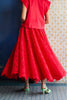 LACEY FLARED SKIRT - RED