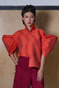 BOW SLEEVE SHIRT - ORANGE