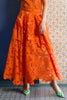 LACEY FLARED SKIRT - ORANGE