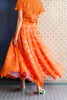 LACEY FLARED SKIRT - ORANGE