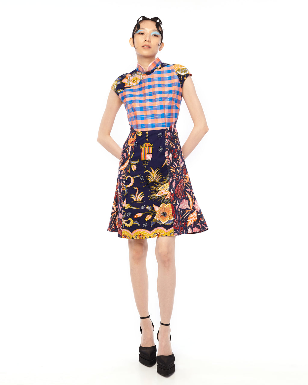 ASYMMETRICAL FITTED A LINE CHEONGSAM DRESS CHECKS - MULTI Melinda Looi - Official Website ASYMMETRICAL FITTED A LINE CHEONGSAM DRESS CHECKS - MULTI Melinda Looi - Official Website