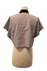 GREY SHELL AND GREY GEO BATIK WITH REVERSIBLE BLACK COTTON - REVERSIBLE BOLERO JACKET - MULTI