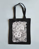 TROUGH OUR EYES CANVAS TOTE BAG - BLACK