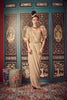 CREAM PLEATS WITH SILVER TAFFETA LINING - SINGLET GOWN - CREAM