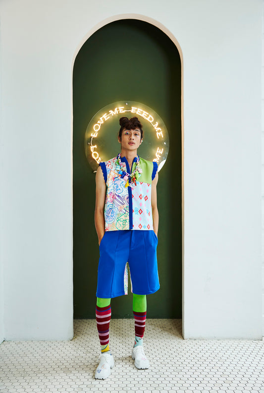 A-LINE SHORTS - BLUE